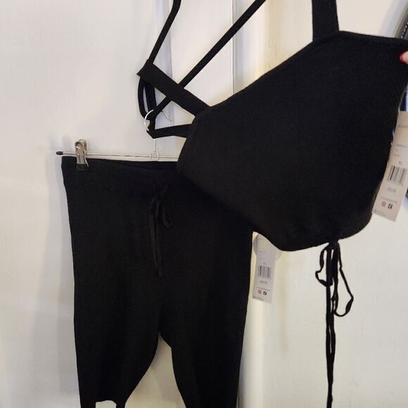 Madden Girl 2 Piece Ribbed Knit Tank Top and Biker Short Set Size XL - Picture 3 of 10